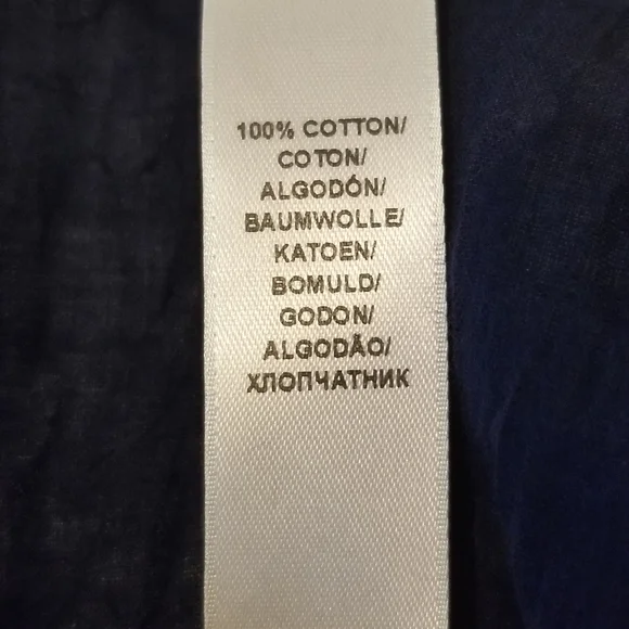 Nanette Lepore Swim Navy Blue Cotton Lace Women's Top Size L - Picture 7 of 7